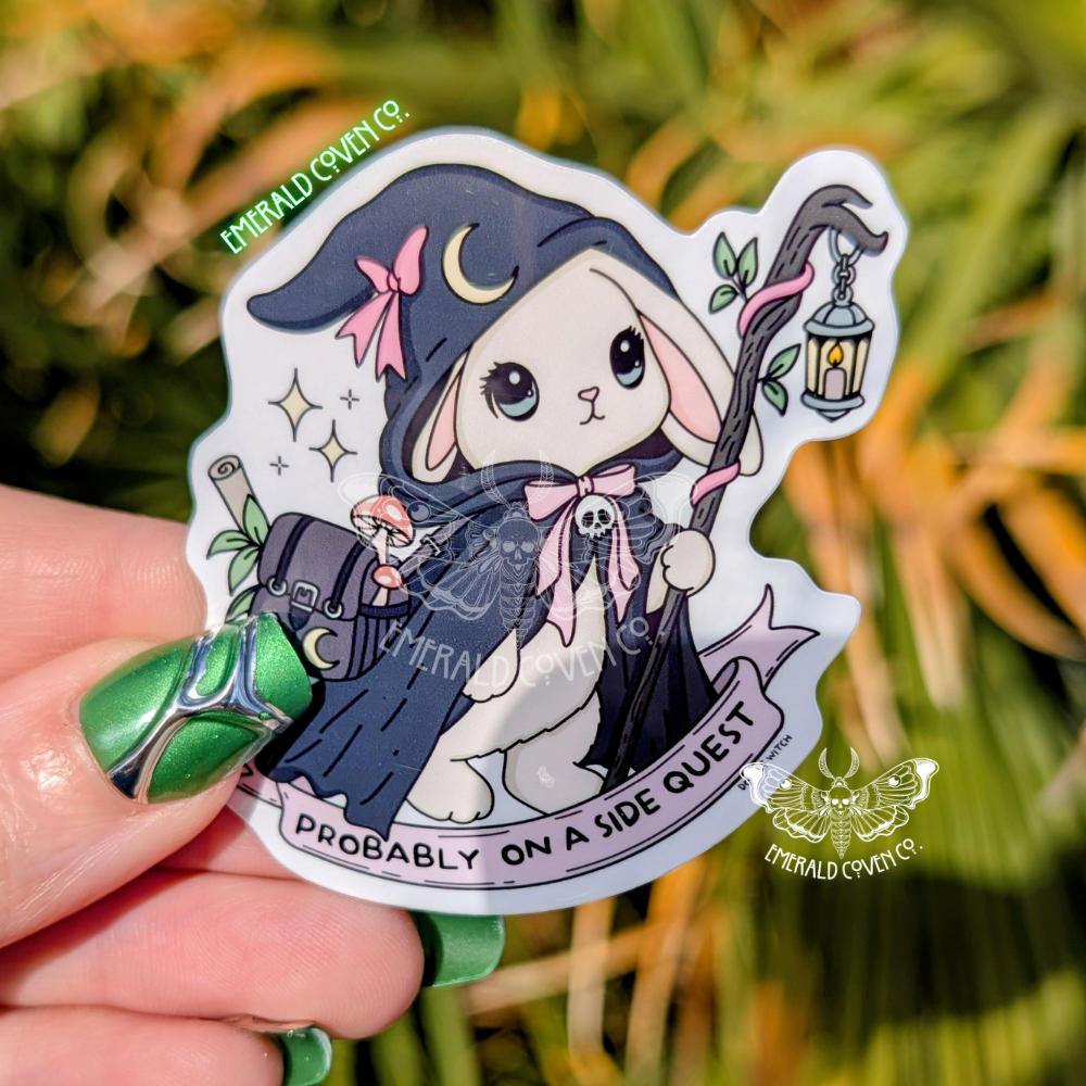 PROBABLY ON A SIDE QUEST STICKER