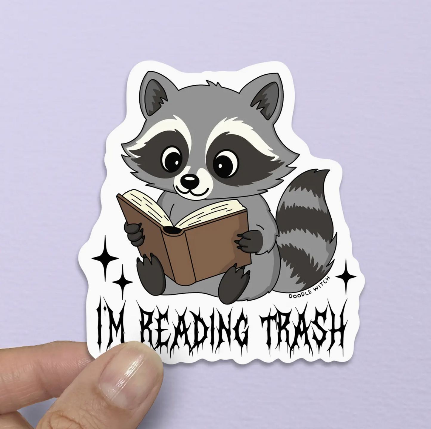 I'M READING TRASH STICKER