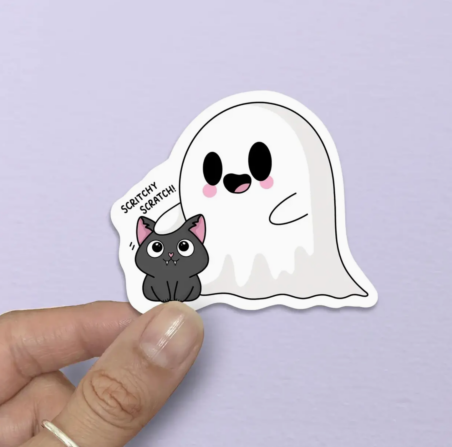 CAT SCRATCHES STICKER