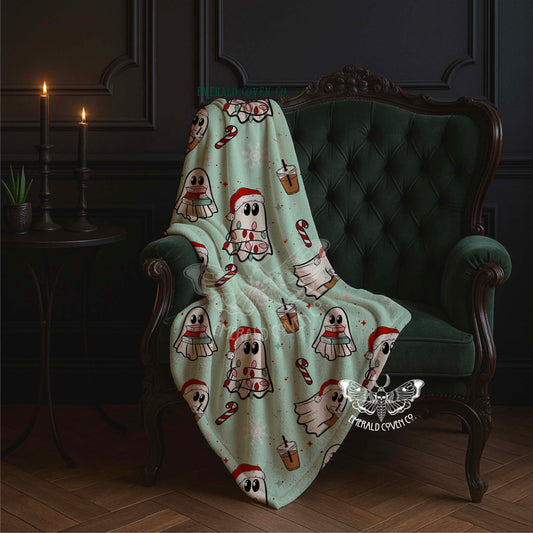 XMAS GHOST MINT BLANKET